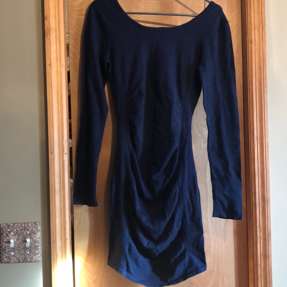 Express Navy Dress w peep hole in back